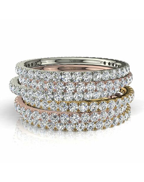 0.50 karaat ronde synthetische diamant alliantie Gabriela Yellow Gold