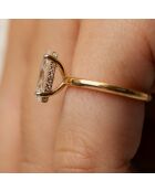 Marquise 1.50 karaat Chloé witgouden solitaire met synthetische diamanten