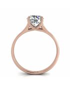 1.00 karaat synthetische diamant solitaire carina roségoud met 4 pinnen