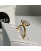 Anello di fidanzamento con diamante naturale ovale Romy in oro giallo da 1,00 carati