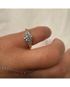 1.20 karaat synthetische diamanten ring met schouder Valentina roségoud