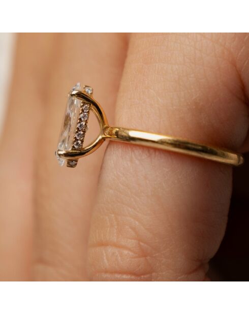 1.00 Karaat Chloé Marquise synthetische diamanten solitaire roségoud