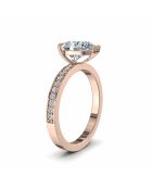 1.50 karaat peervormige verlovingsring met synthetische diamanten, Noémie, roségoud