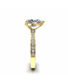 1.50 karaat peervormige verlovingsring met synthetische diamanten, Noémie, roségoud