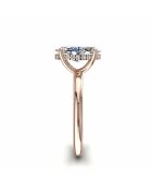 Marquise 1.50 karaat Chloé roségouden solitaire met synthetische diamanten