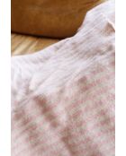 Berberdecke mit Quasten und rosa Streifen - 300x200cm