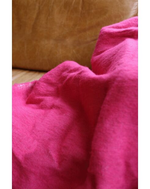 Berberdecke mit pinkfarbenen Quasten - 300x200cm