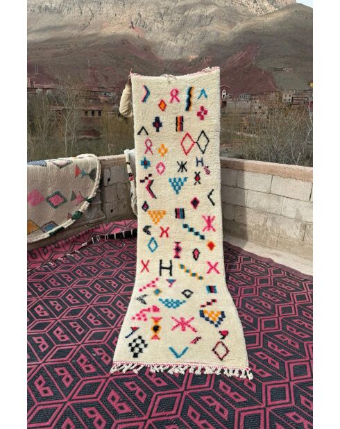 Tappeto da corridoio berbero colorato - 277x80 cm