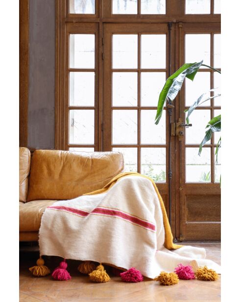 Berberdecke mit zweifarbigen Quasten - 300x200cm