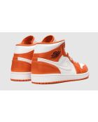 Air Jordan 1 Mid Sneakers in Metallic-Orange