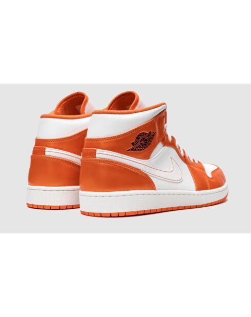 Air Jordan 1 Mid Sneakers in Metallic-Orange
