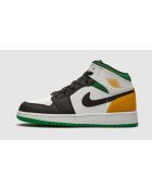 Air Jordan 1 mid SE witte laseroranje geluksgroene sneakers