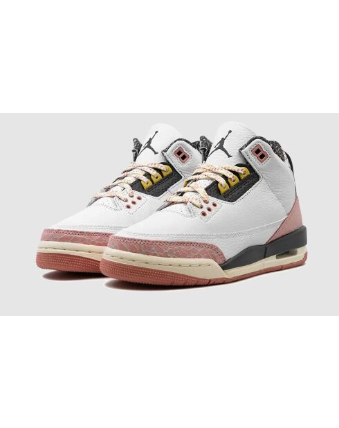 Air Jordan 3 Retro-Turnschuhe in Weiß und Rosa