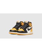Air Jordan 1 Retro High OG Babyschuhe mit gelber Zehenpartie (TD)