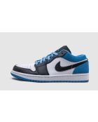 Air Jordan 1 Low SE wit/zwart en laserblauwe sneakers