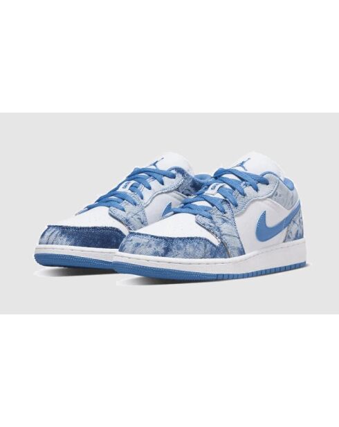 Air Jordan 1 Sneakers aus Denim mit niedriger Ausbleichung