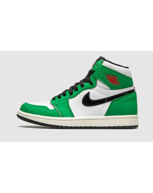 Air Jordan 1 Hoge groene sneakers met klaver