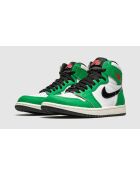 Air Jordan 1 Hoge groene sneakers met klaver