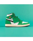 Air Jordan 1 Hoge groene sneakers met klaver