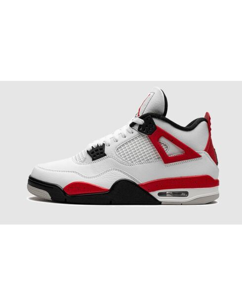 Weiße und rote Air Jordan 4 Sneakers