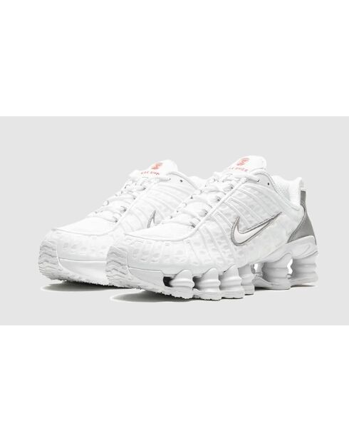 Baskets Shox TL blanches et argentées