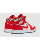 Air Jordan 1 Mid SE Barcelona Sweater rote und weiße Sneakers