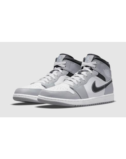 Sneakers Air Jordan 1 Mid Hellgrau und Anthrazit