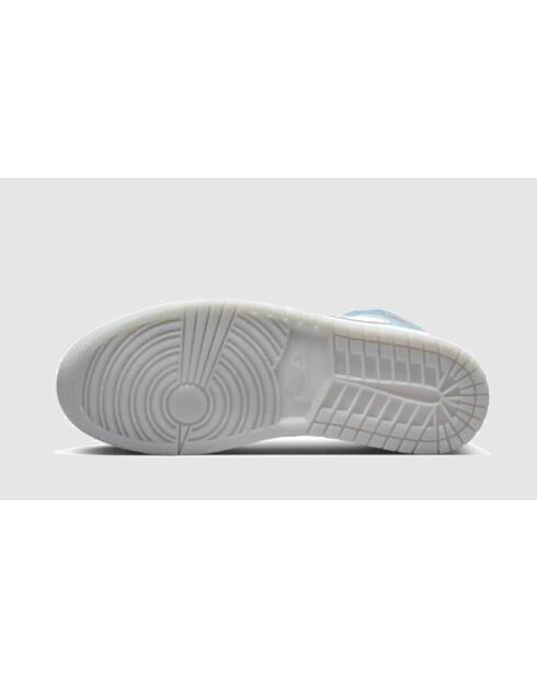 Air Jordan 1 Sneakers in Mittelblau und Feuerrot