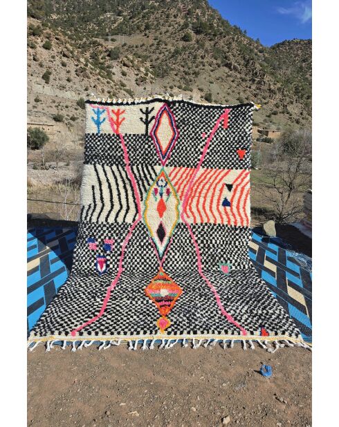 Alfombra bereber multicolor - 294x195cm