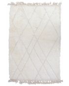 Beni Ouarain tapijt tijdloos zwart en wit collectie - 150x100cm