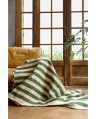 Berberdecke mit khakifarbenen Streifen - 300x200cm