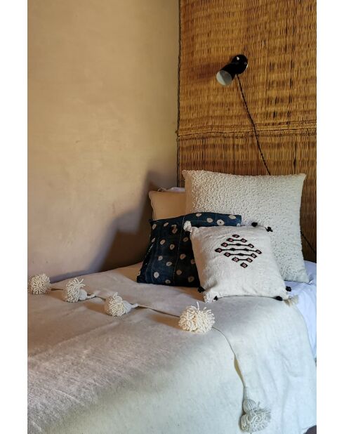 Berberdecke mit weißen Quasten - 300x200cm