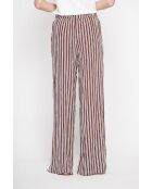 Micheline braune Hose aus Leinenmischung mit hoher Taille