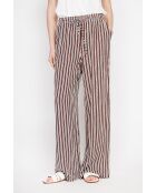 Micheline braune Hose aus Leinenmischung mit hoher Taille