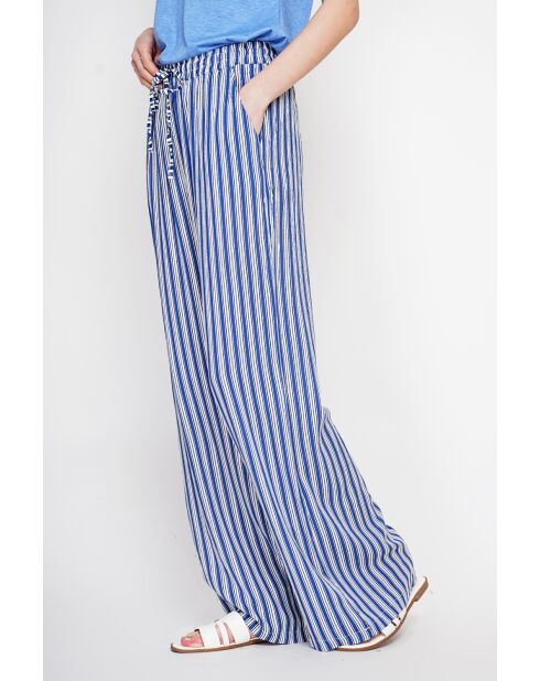 Micheline Marine Hose aus Leinengemisch mit hoher Taille