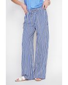 Micheline Marine Hose aus Leinengemisch mit hoher Taille