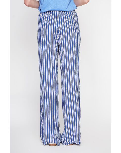 Micheline Marine Hose aus Leinengemisch mit hoher Taille