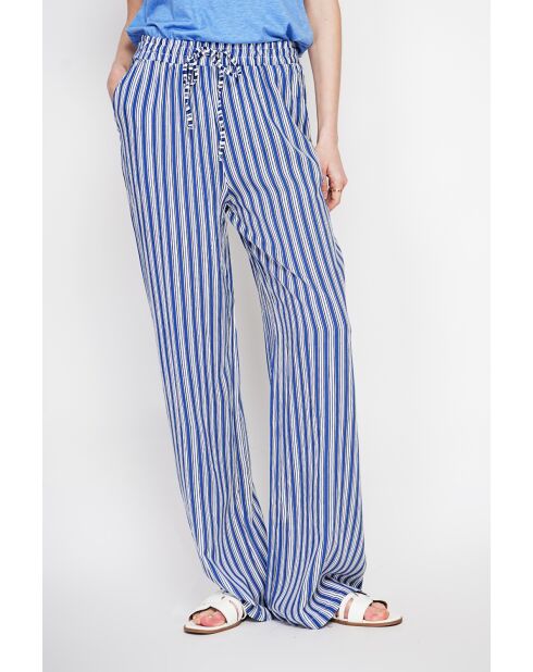 Micheline Marine Hose aus Leinengemisch mit hoher Taille