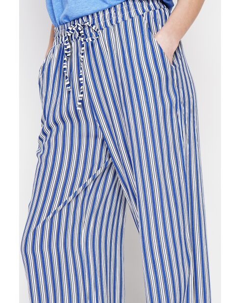 Micheline Marine Hose aus Leinengemisch mit hoher Taille