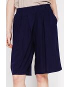 Pantaloncini fantasia Francine Marine in misto lino