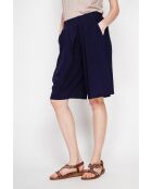 Pantaloncini fantasia Francine Marine in misto lino