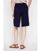 Pantaloncini fantasia Francine Marine in misto lino