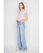 Claire pinke Bluse aus Leinenmischung