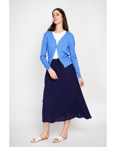 Gilet col v Nathalie azur