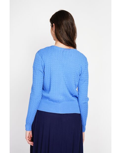 Gilet col v Nathalie azur