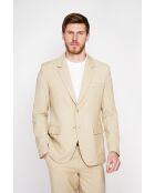 Giacca Godefroi in misto lino cammello