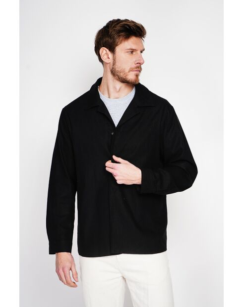 Giacca Gervase in misto lino nero