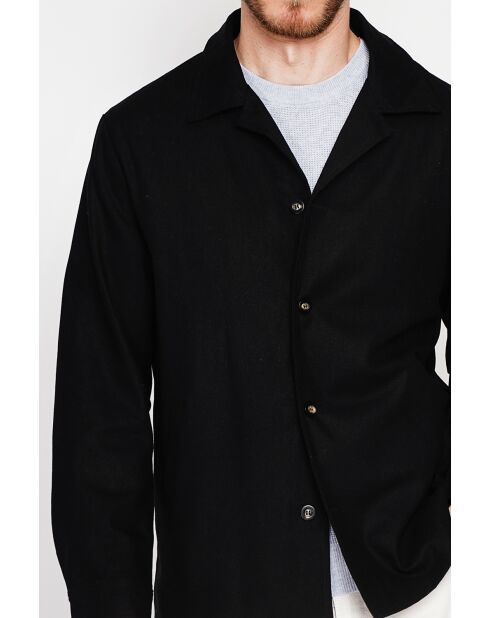 Giacca Gervase in misto lino nero