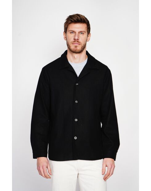 Giacca Gervase in misto lino nero