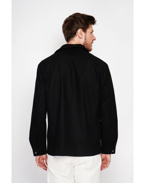 Giacca Gervase in misto lino nero